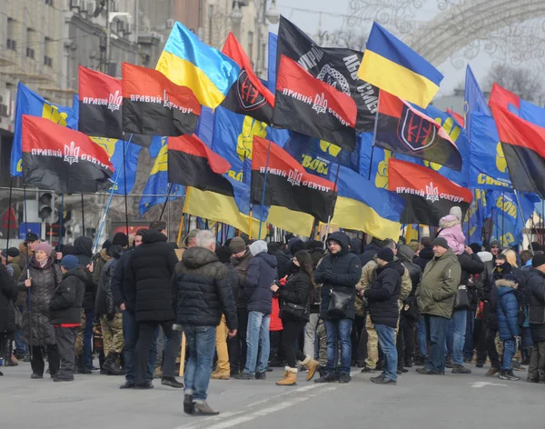 Deltagarna Rådets Värdighet För Rättvisa Val Självständighetstorget Kiev Februari 2019 — Stockfoto