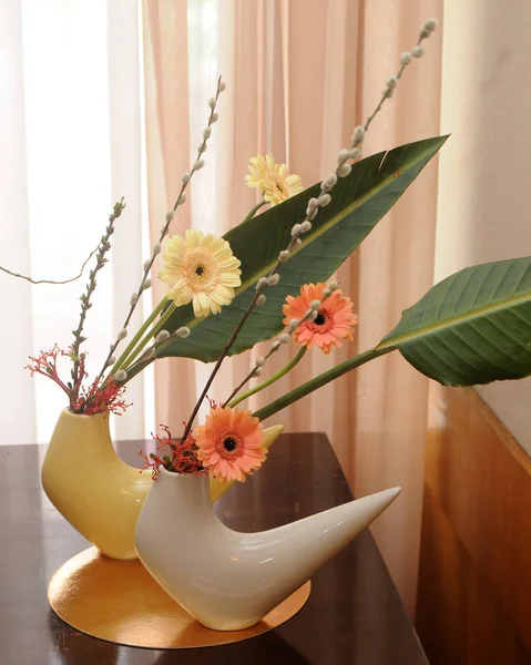Ikebana Arranjo Flores Japonesas — Fotografia de Stock
