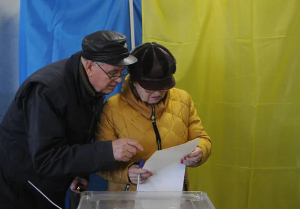 Głosowania Wyborach Prezydenta Ukrainy Jednym Wyborczych Kijowie Marca 2019 Ukraina — Zdjęcie stockowe