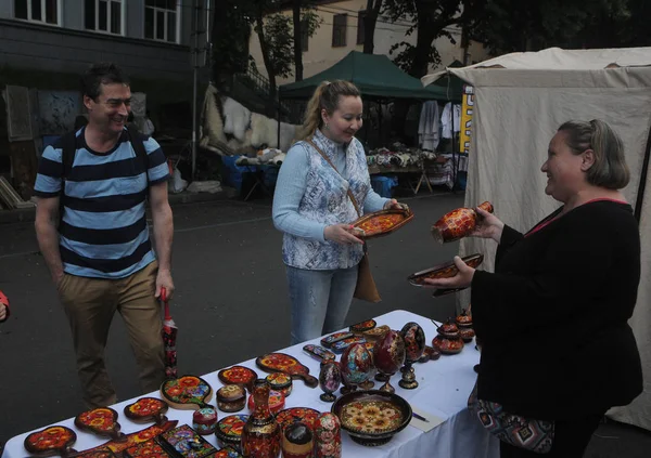 Kiev Günü Kutlamaları Andriyivsky Iniş Fuarı Kiev Mayıs 2019 — Stok fotoğraf