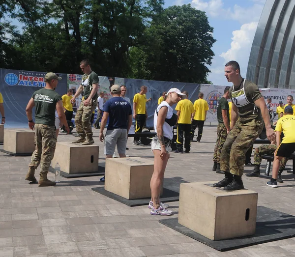 Campeonato Guardia Nacional Ucrania Funcional All Crossfit Celebración Del Primer — Foto de Stock