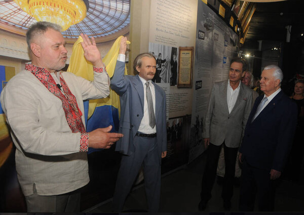 The figure of the Ukrainian politician, dissident, Hero of Ukraine Vyacheslav Chernovol during the opening of the innovative museum "The Formation of the Ukrainian Nation", in Kiev, August 3, 2019.