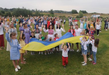 Ukrayna 'nın Ukrayna' nın Bağımsızlık Günü kutlamaları sırasında 24 Ağustos 2020 'de Dobropark, Kiev bölgesinde 