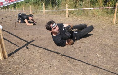 Spartan Yarışı katılımcıları Kyiv 2020 Ulusal Halk Mimarisi Müzesi, Kiev, 5 Eylül 2020