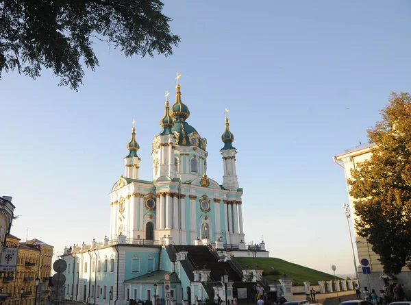 Iglesia San Andrés Descendencia San Andrés Kiev Septiembre 2020 — Foto de Stock