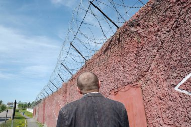 Rusya, Barnaul-Mayıs 23, 2017.Imprisoned.Maximum güvenlik prison No 3