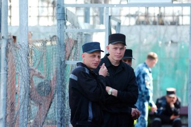 Rusya, Barnaul-Mayıs 23, 2017.Imprisoned.Maximum güvenlik prison No 3