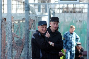 Rusya, Barnaul-Mayıs 23, 2017.Imprisoned.Maximum güvenlik prison No 3