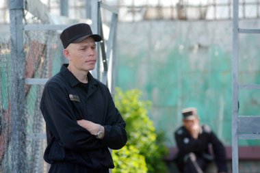 Rusya, Barnaul-Mayıs 23, 2017.Imprisoned.Maximum güvenlik prison No 3
