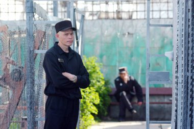 Rusya, Barnaul-Mayıs 23, 2017.Imprisoned.Maximum güvenlik prison No 3