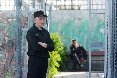 Rusya, Barnaul-Mayıs 23, 2017.Imprisoned.Maximum güvenlik prison No 3