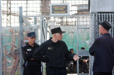 Rusya, Barnaul-Mayıs 23, 2017.Imprisoned.Maximum güvenlik prison No 3