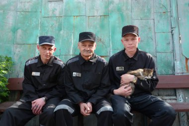 Rusya, Barnaul-Mayıs 23, 2017.Imprisoned.Maximum güvenlik prison No 3