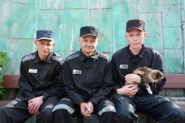 Rusya, Barnaul-Mayıs 23, 2017.Imprisoned.Maximum güvenlik prison No 3