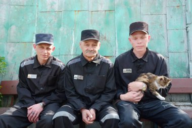 Rusya, Barnaul-Mayıs 23, 2017.Imprisoned.Maximum güvenlik prison No 3
