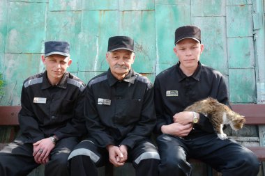 Rusya, Barnaul-Mayıs 23, 2017.Imprisoned.Maximum güvenlik prison No 3