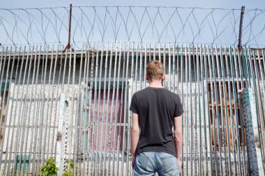 Rusya, Barnaul-Mayıs 23, 2017.Imprisoned.Maximum güvenlik prison No 3