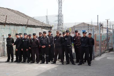 Rusya, Barnaul-Mayıs 23, 2017.Imprisoned.Maximum güvenlik prison No 3