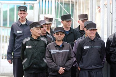 Rusya, Barnaul-Mayıs 23, 2017.Imprisoned.Maximum güvenlik prison No 3