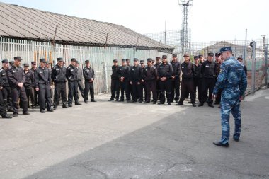 Rusya, Barnaul-Mayıs 23, 2017.Imprisoned.Maximum güvenlik prison No 3