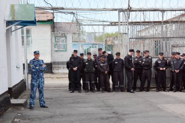Rusya, Barnaul-Mayıs 23, 2017.Imprisoned.Maximum güvenlik prison No 3