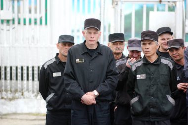 Rusya, Barnaul-Mayıs 23, 2017.Imprisoned.Maximum güvenlik prison No 3
