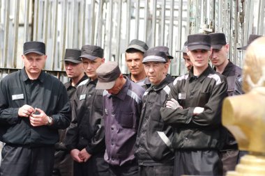 Rusya, Barnaul-Mayıs 23, 2017.Imprisoned.Maximum güvenlik prison No 3