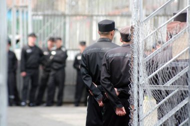 Rusya, Barnaul-Mayıs 23, 2017.Imprisoned.Maximum güvenlik prison No 3