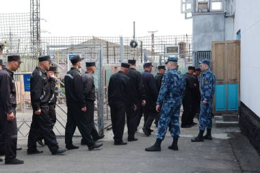 Rusya, Barnaul-Mayıs 23, 2017.Imprisoned.Maximum güvenlik prison No 3