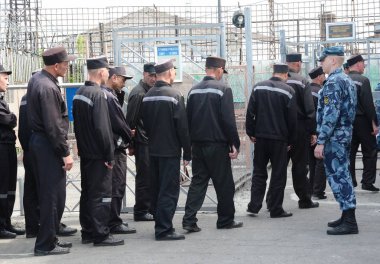 Rusya, Barnaul-Mayıs 23, 2017.Imprisoned.Maximum güvenlik prison No 3