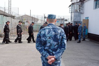 Rusya, Barnaul-Mayıs 23, 2017.Imprisoned.Maximum güvenlik prison No 3