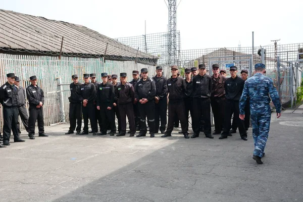 Rusya, Barnaul-Mayıs 23, 2017.Imprisoned.Maximum güvenlik prison No 3