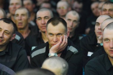 Rusya, Barnaul-Mayıs 23, 2017.Imprisoned.Maximum güvenlik prison No 3