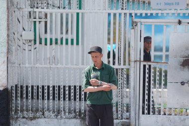 Rusya, Barnaul-Mayıs 23, 2017.Imprisoned.Maximum güvenlik prison No 3