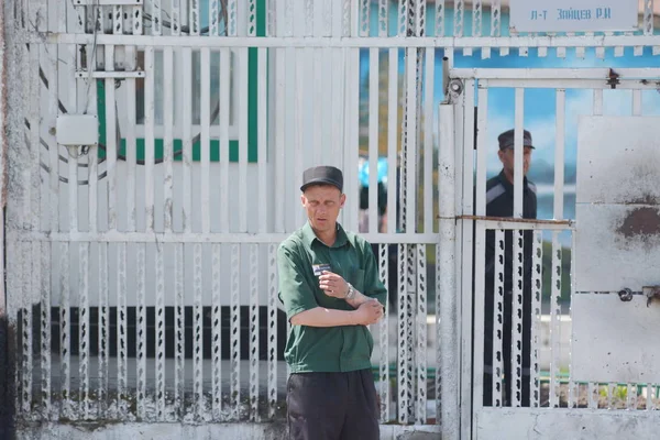 Rusya, Barnaul-Mayıs 23, 2017.Imprisoned.Maximum güvenlik prison No 3