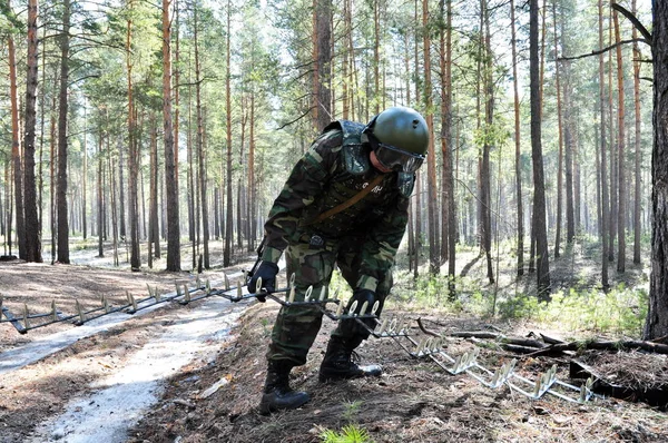 Барнаул Росія Липень 2011 Солдати Спецназу Вправи — стокове фото