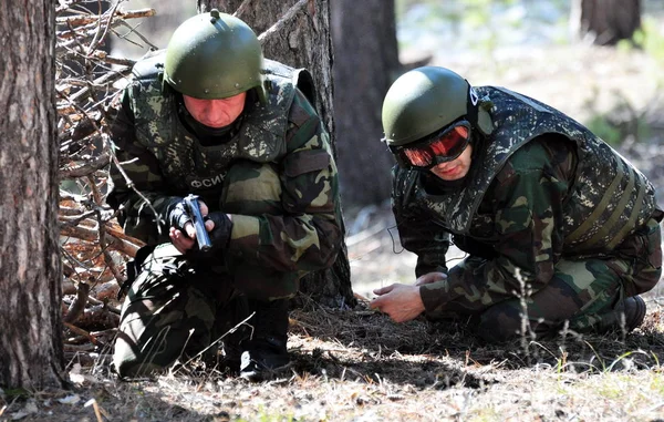 Barnaul 俄罗斯 2011年7月28日 特种部队士兵在演习中 — 图库照片