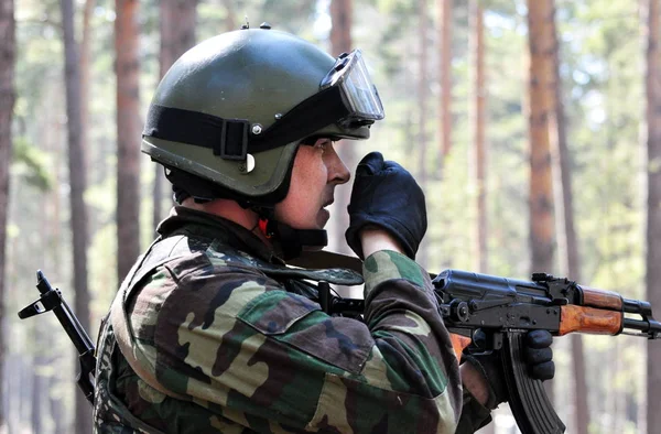 Barnaul Russia July 2011 Special Forces Soldiers Exercises — Stock Photo, Image