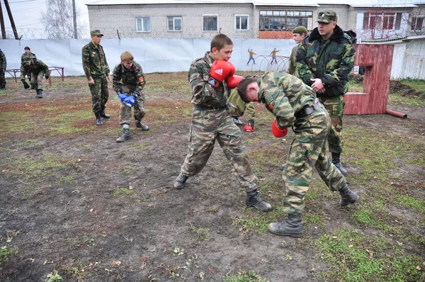 Навчання Молоді Курсантів Військову Службу — стокове фото