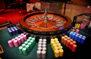 Çal rulet bir Casino fişleri ile