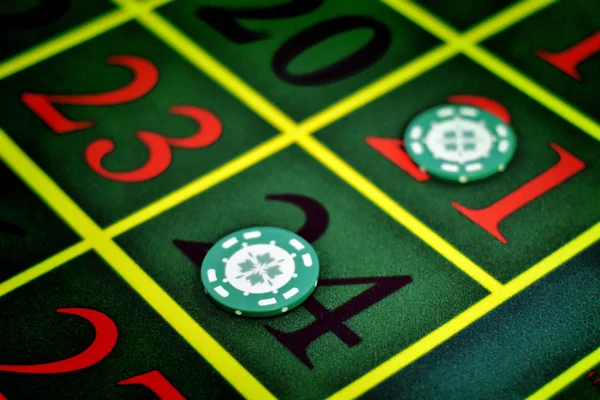 Game Chips Table Casino — Stock Photo, Image