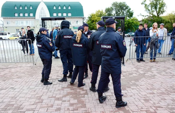 Barnaul Russland September 2018 Kundgebung Gegen Putins Politik Und Rentenreform — Stockfoto