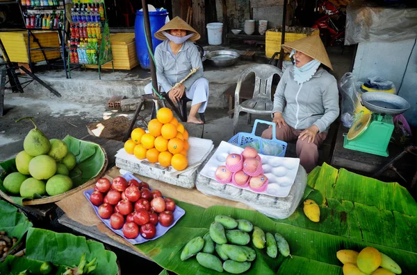 Chi Minh City Vietnam Ekim 2018 Food Tüccarlar Mallarını Teklif — Stok fotoğraf