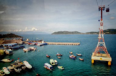 Nha Trang, Vietnam-Ekim 3, liman 2018.ships