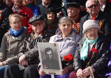 Barnaul, Rusya Federasyonu-Mayıs 9, 2018. Eylem 