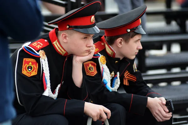 Barnauł Rosja Maja 2018 Military Parady Okazji Dnia Zwycięstwa Wojnie — Zdjęcie stockowe