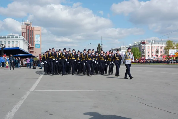 巴尔瑙尔 俄罗斯 5月9日 2018 Military 庆祝二战胜利纪念日 — 图库照片