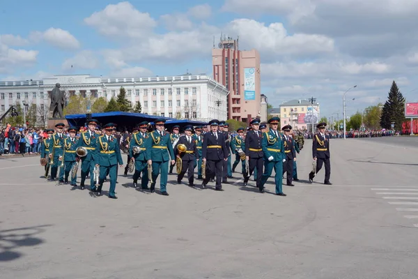 Barnaul Oroszország Május 2018 Military Parade Tiszteletére Győzelem Napja Világ — Stock Fotó