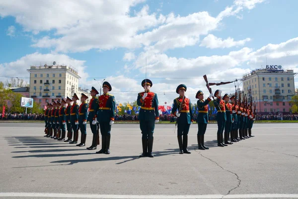 Барнаул Россия Мая 2014 Военный Парад Честь Дня Победы Второй — стоковое фото