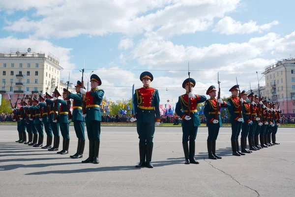 Барнаул Россия Мая 2014 Военный Парад Честь Дня Победы Второй — стоковое фото